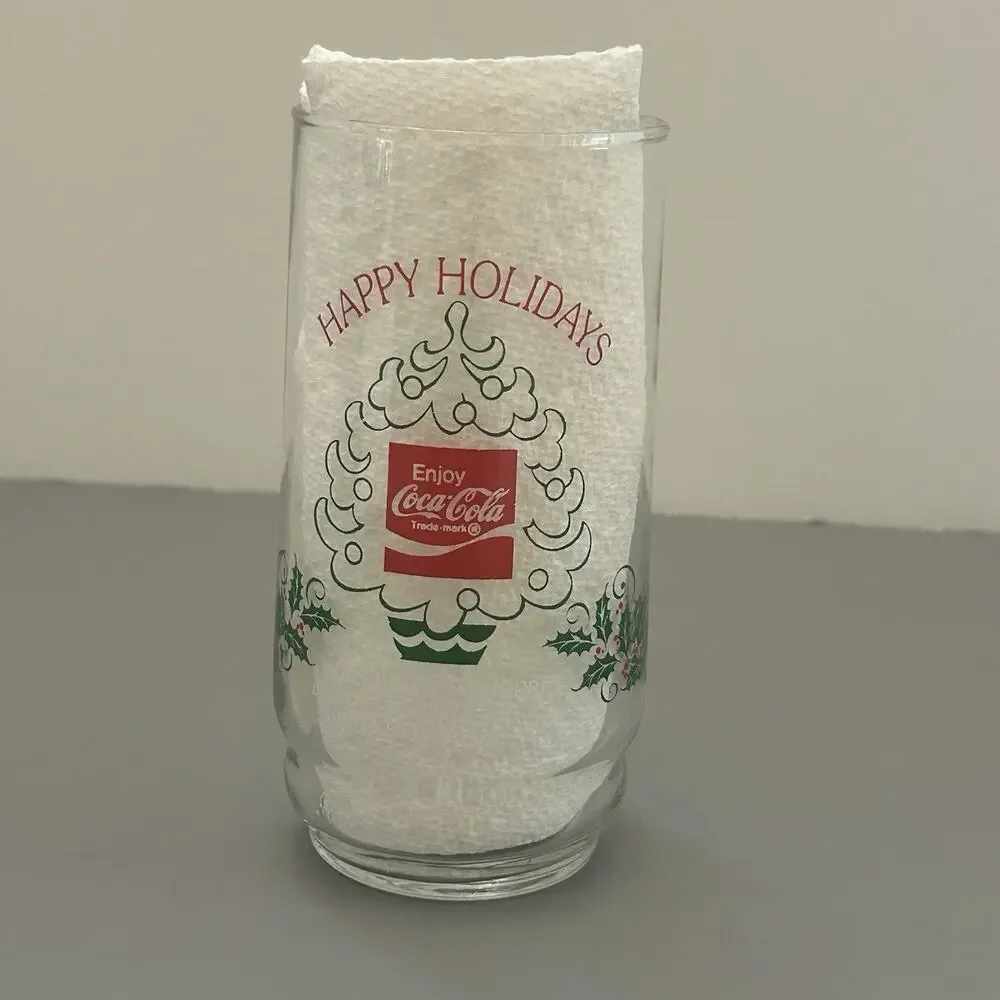 Vintage Holly Hobbie Coca-Cola Glasses Lot of 3 Christmas Tumblers READ